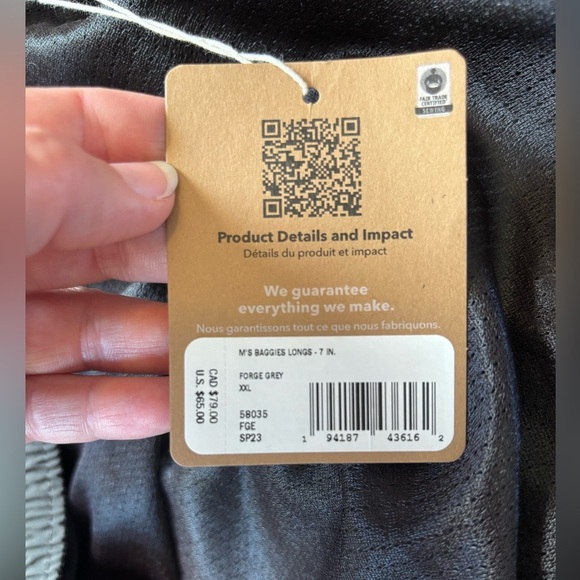 NWT Patagonia Men's Baggies™ Longs - 7" shorts sz XXL - Picture 6 of 8